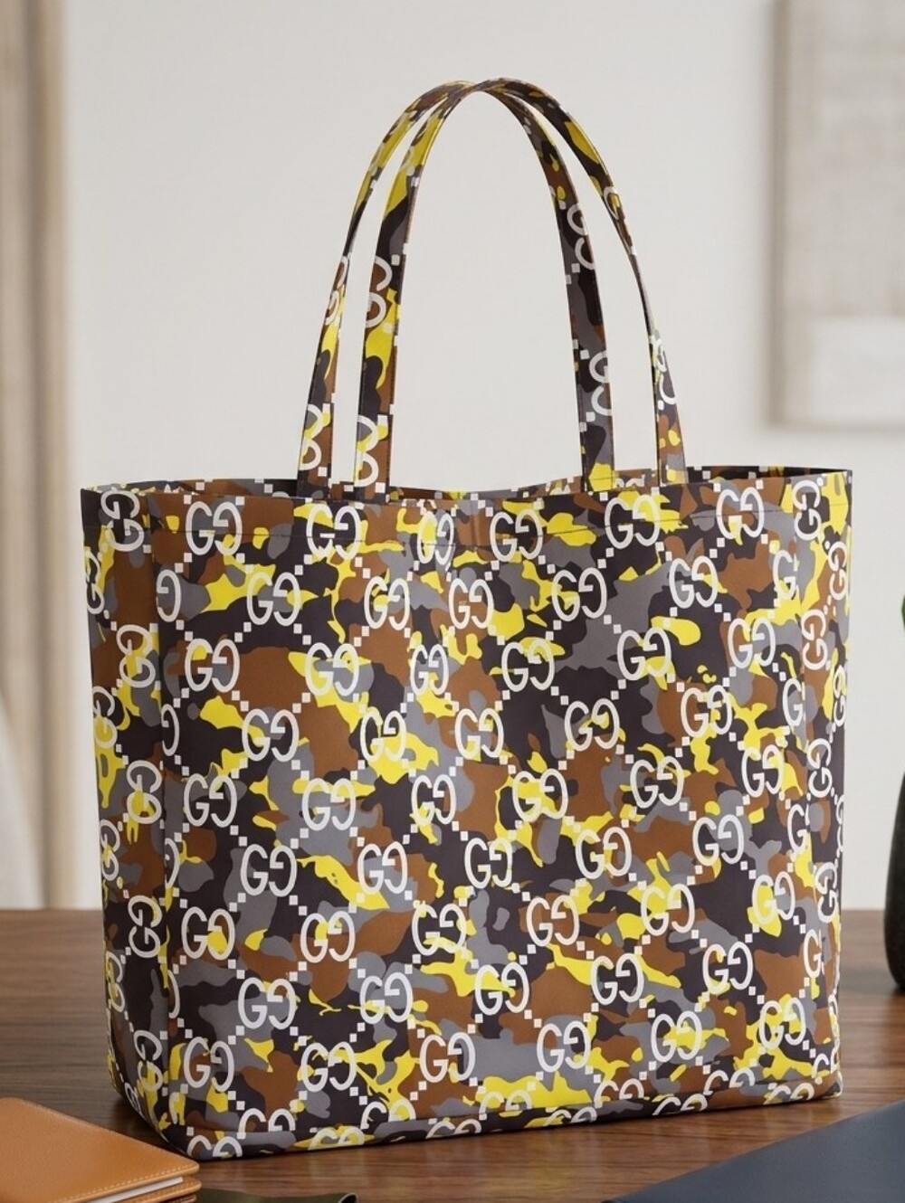 Asylum White Monogram Camo Tote Bag Carry Bag